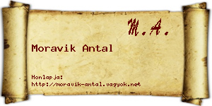 Moravik Antal névjegykártya